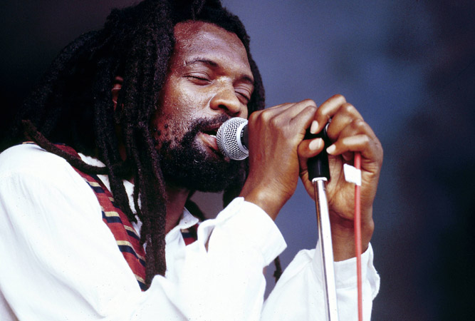 Lucky Dube performing live on stage